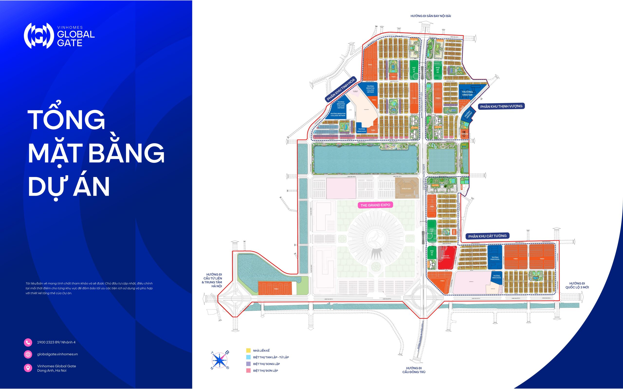 Tổng mặt bằng dự án Vinhomes Cổ Loa